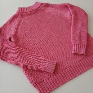 ZARA Pink Cotton Blend Raglan Sleeve Sweater - size M